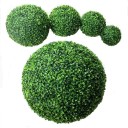 Künstlicher Grasball in Kuppelform, 25 cm, grüne Kunststoffpflanze für drinnen und draußen, dekorative, umweltfreundliche Dekoration für Garten 2
