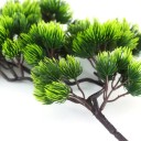 Künstlicher Kiefernzweig, 42 cm, grüne Kiefernnadeln, Kunstpflanze, dekoratives Accessoire, Bonsai, Heimdekoration, Hochzeitsarrangement, Blumendekoration 2