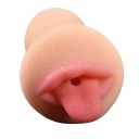 Künstlicher Mund mit heraushängender Zunge realistisches Design schmale Öffnung flexibles Material intensive Stimulation einfache Pflege diskrete Verpackung 2