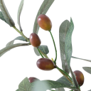 Künstlicher Zweig mit olivgrünen Blättern 77 cm Künstliche Pflanzen mit Weihnachtsfrüchten Dekorative Zweig für die Wohn- und Hochzeitsdekoration 4