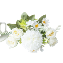 Kunstmatige decoratieve bloemen rijk bloemenboeket 30x16 cm zijde + kunststof schikkingsdecoratie voor vaas en interieur 4