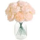 Kunstmatige pioenrozen met stelen realistische bloemen 20 cm 6 stuks zijde decoratie voor vaas bruiloftsarrangement interieur 3
