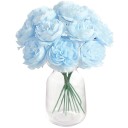 Kunstmatige pioenrozen met stelen realistische bloemen 20 cm 6 stuks zijde decoratie voor vaas bruiloftsarrangement interieur 2