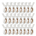 Kunststof wasknijpers 24 stuks 9,5 x 6 cm Duurzame kledinghangers Kleurrijke kunststof clips Voor thuis- en buitengebruik 1