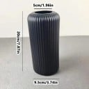 Kunststoffvase 20 cm Geriffelte Oberfläche Modernes minimalistisches Design Farbe Schwarz oder Weiß Durchmesser 9,5 cm Langlebige und leichte 5