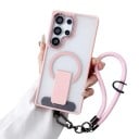 Kuori Samsung Galaxy S26+ Magneettisella latauksella Käännettävä teline ja rannekkeen naru Puhelimen kuori lenkkikahvalla 9