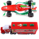 Kuorma-auto ja kilpa-autosetti Disney Pixar Cars 2 3 Mack Hauler ja Francesco Bernoulli Lelut lapsille Metallimalli Elokuvasankarit 2
