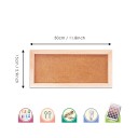 Kurkenspin met houten frame 15 × 30 × 1,5 cm Vuren frame Natuurlijke kurken bulletinboard voor notities foto's kantoor huis 3