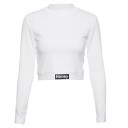 Kurzes Damen-Sweatshirt weiß A18 1