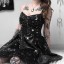 Kurzes Gothic-Kleid schwarz 2