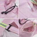 Kutyaplánta kapucnival és fényvisszaverő elemekkel XL-es méret 56 cm mellkas 40 cm hossz Képzseb tépőzárral Vízálló kutyaruha 5–9 kg 8