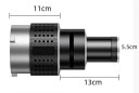 Kuželový optický nástavec Nagnahz se zaostřováním 35 nerezovými vzorovými šablonami úchyt Bowens do 500 W hliník 13 x 11 cm černostříbrný 2