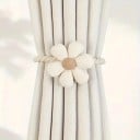 Květinová magnetická okenní přezka dekorativní úvaz 46 cm magnetický držák pro stažení závěsů a záclon k oknu 2