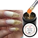 Květinový gel na nehty se sušenými lupínky 5 ml flower fairy gel pro UV LED nail art s květinovým designem a aplikací pod top lak 5