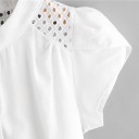 Kvinder hvid bluse med knapper 3