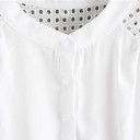 Kvinder hvid bluse med knapper 4