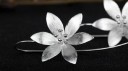 Kvinders blomsterøreringe med vedhæng G771 5