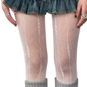 Kvinders gennemsigtige strømpebukser blondestrømper med striber sexede strømpebukser til kjoler kostume nattøj elegant lingeri mode 2
