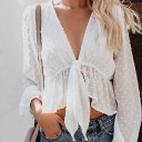 Kvinders hvid sexet bluse 1