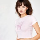 Kvinders lyserød crop top 4