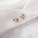 Kvinders ørestikker med blomster og zirkoner 2