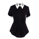 Kvinders sort/hvid skjorte Gothic 1