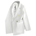 Kvinnors elegant jacka med krage och fickor Enfärgad jacka i polyester Stilig kappa i olika färger för kontoret, sociala evenemang och fritid 3