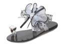 Kvinnors flipflops med rosett 9