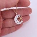 Kvinnors måne och sol halsband D236 4
