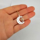 Kvinnors måne och sol halsband D236 3
