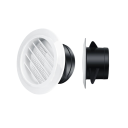 Κυκλική αεραγωγός 125 mm 168x65x118 mm Ρυθμιζόμενη πλαστική γρίλια ABS Λαμελωτό κάλυμμα για τοίχο και οροφή Ανθεκτικό κάλυμμα αεραγωγού για εσωτερική χρήση 2