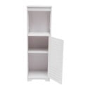 Kylpyhuoneen säilytyskaappi hyllyillä 29 x 25 x 90 cm PVC valkoinen kaappi kylpyhuoneen tarvikkeiden ja pienten esineiden säilyttämiseen 1