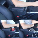 Kyynärnoja 32 x 15,5 x 14,5 cm Suzuki Jimny JB74 2019–2024 PU nahkaa ABS muovia Säilytyslaatikko Juomapidike Liukuva USB USB-C Lataus Asennustarvikkeet 2