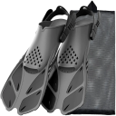 Labe de snorkel din silicon cu catarame reglabile Găuri pe călcâi Antiderapante ideale pentru scufundări și înot în mare 5