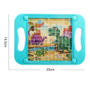 Labirinto de plástico para crianças 20 x 14,5 cm Jogo lógico infantil com 2 bolinhas de metal Quebra-cabeça Brinquedo motorístico Desenvolvimento da motricidade fina 2