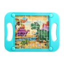 Labirinto di plastica per bambini 20 x 14,5 cm Gioco logico per bambini con 2 palline metalliche Rompicapo Giocattolo motorico Sviluppo della motricità fine 3