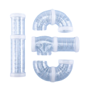 Labirinto plegable de acrílico para hámster Diámetro de los tubos 5,5 cm Túneles modulares Formas variadas de tubos transparentes Accesorios para jaula 1