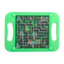 Labyrinthe en plastique pour enfants 20 x 14,5 cm Jeu de logique pour enfants avec 2 billes métalliques Puzzle Jouet moteur Développement 3