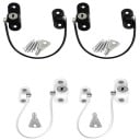 Lacăt de securitate pentru feronieri cu cablu Încuiabil cu cheie Limitator de deschidere a feronierelor Execuție metalică Set 4 bucăți cu accesorii 5