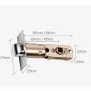 Lacăt inteligent pentru ușă cu amprentă WiFi Tuya tastatură card IC USB alimentare de urgență aliaj de aluminiu pentru uși 35–55 mm 2