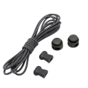 Lacci elastici per scarpe 100 cm Lacci rotondi in gomma con fibbia in plastica Calzature sportive Scarpe per bambini Comodo allacciamento senza nodi 23