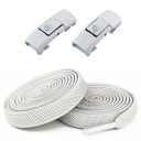 Lacci elastici per scarpe senza annodare 100 cm Lacci con chiusura Fibbia metallica Calzata rapida per scarpe sportive e quotidiane 3