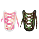 Lacci luminosi a fantasia per scarpe 140 cm Effetti luminosi colorati Accessorio elegante per feste Calzature alla moda luminose per bambini e adulti Visibilità al buio 4