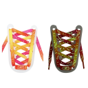 Lacci luminosi per scarpe 120 cm Lacci con motivo schizzi Effetti luminosi Colorati Accessorio stiloso per feste Calzature luminose alla moda per bambini e adulti 7