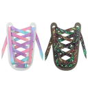 Lacci luminosi per scarpe 120 cm Lacci con motivo schizzi Effetti luminosi Colorati Accessorio stiloso per feste Calzature luminose alla moda per bambini e adulti 8