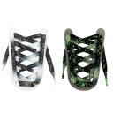 Lacci luminosi per scarpe 120 cm Lacci con motivo schizzi Effetti luminosi Colorati Accessorio stiloso per feste Calzature luminose alla moda per bambini e adulti 5