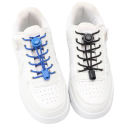 Lacci rotondi per scarpe senza annodare 100 cm Lacci elastici con fibbia in plastica 2 clip e bottoni Calzata sportiva e confortevole 2