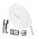 Lacci senza annodatura con chiusura 100 cm Lacci sportivi elastici con fibbia in metallo Scarpe da corsa Scarpe fitness Scarpe per bambini 2
