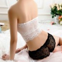 Lace bralette strapless bra for women in white colour Universal size for chest circumference 56 to 90 cm Made from nylon and lace 8