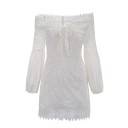 Lace Dress with Exposed Shoulders 1